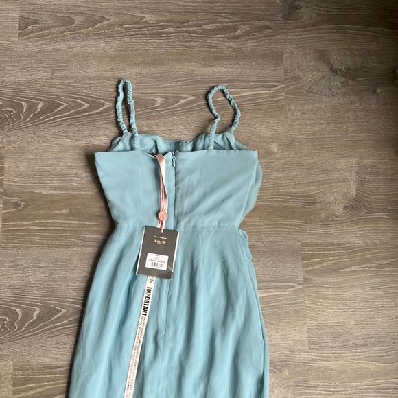 NEW House of CB JAMILLE BABY BLUE DRAPED CORSET MIDI DRESS - Picture 11 of 13